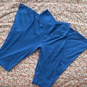 Offline by Aerie Real Me High Waisted Crossover Flare Legging in Cobalt Blue